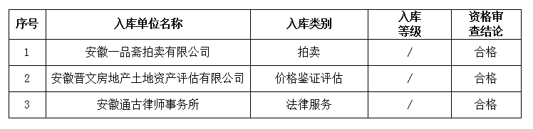 DBSCG-2021-091 安徽大別山國投集團(tuán)咨詢企業(yè)庫擴(kuò)充征集咨詢類服務(wù)商庫入選名單公示(十六)